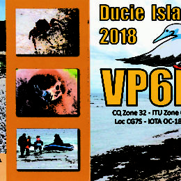 VP6d Ducie Island VP6D 2018 ham radio qsl card