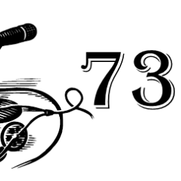 microphone and 73 Ham Radio illustration