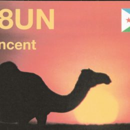 J28UN Ham Radio QSL Card from Vincent