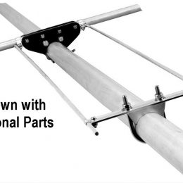 a close up of hairpin matching system on yagi antenna