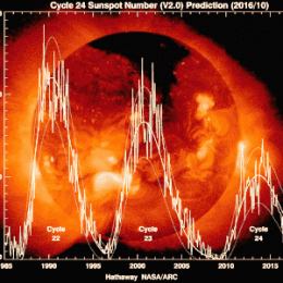 Cycle 24 sunspot cycle graph