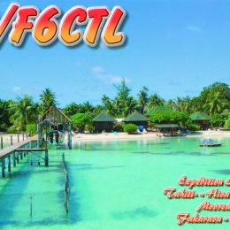 F6CTL Ham Radio QSL Card from French Polynesia