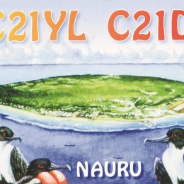 ham radio qsl card from Nauru