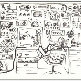 old ham radio cartoon drawing