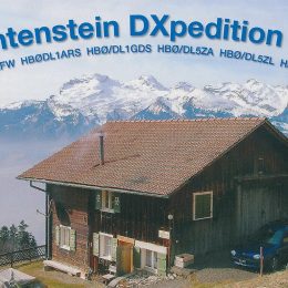 Ham Radio QSL card from Liechtenstein QRV