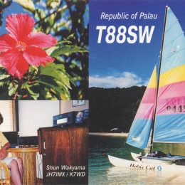 T88SW Ham Radio QSL Card from the Palau Islands QRV