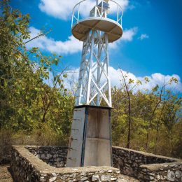 a large light beacon for an island