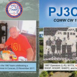 PJ2T Ham Radio QSL Card