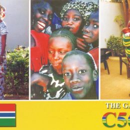 C56W Ham Radio QSL card from the Gambia QRV