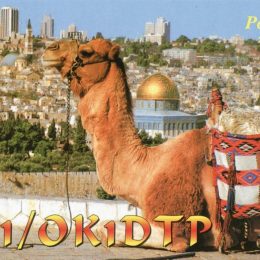 E41 Ham Radio QSL Card from Palestine