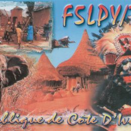 F5LPY Ham Radio QSL Card from the Ivory Coast