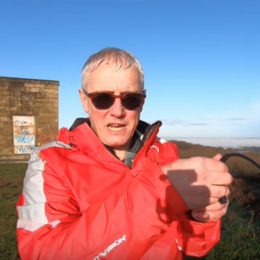 ham radio operator on a hilltop