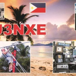 DU3NXE Ham Radio QSL card from the Philippines