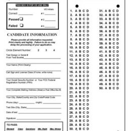 ham radio license exam form