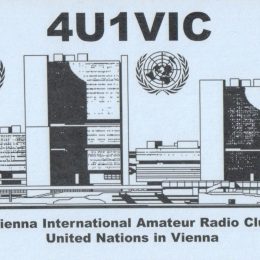4U1VIC Ham Radio QSL Card from United Nations