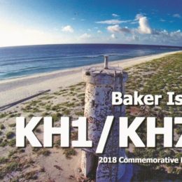 Ham Radio QSL Card from Baker Island KH1/KH7Z 2018