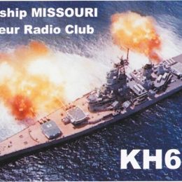 Battleship Missouri Amateur Radio Club QSL card