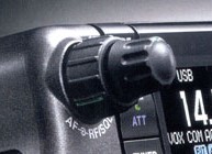close up of a knob on a ham radio