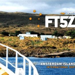 FT5ZM ham radio QSL card from Amsterdam Island