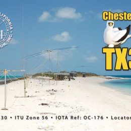 TX3X Chesterfield Reef Ham Radio QSL Card