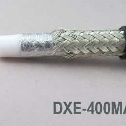 close up of a coaxial cable cutaway