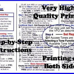 ham radio mini reference card