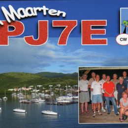 PJ7E Ham Radio QSL Card from Sint Maarten﻿