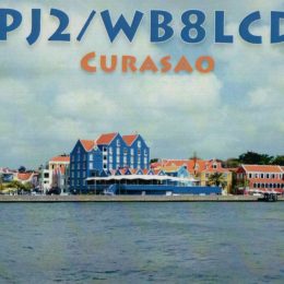 WB8LCD Ham Radio QSL Card from Curacao﻿