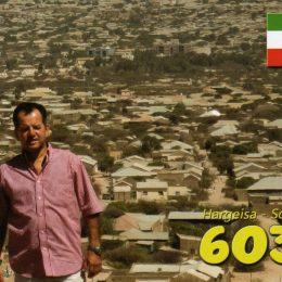 6O3A Ham Radio QSL Card from Somalia