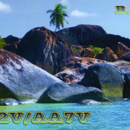 VP2V ham radio QSL card from British Virgin Islands﻿