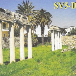 SV5-DJ7RJ Ham Radio QSL Card from Dodecanese Islands