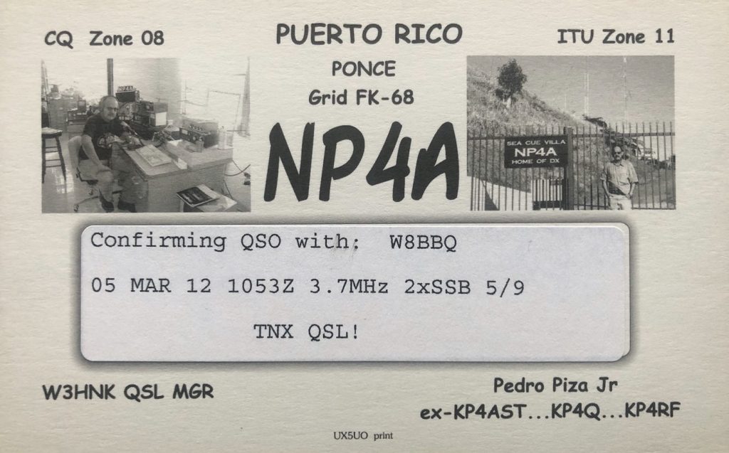 Puerto Rico QSL Card