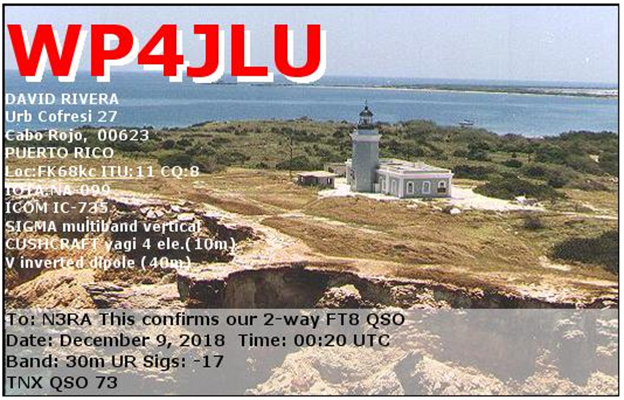 Puerto Rico QSL Card