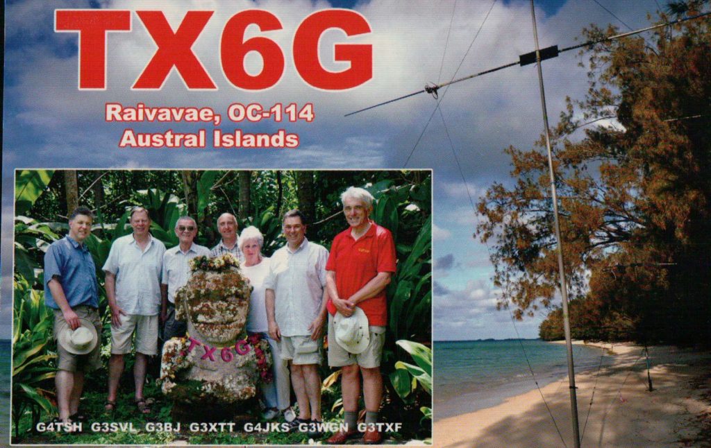 Austral Islands QSL Card, TX6G