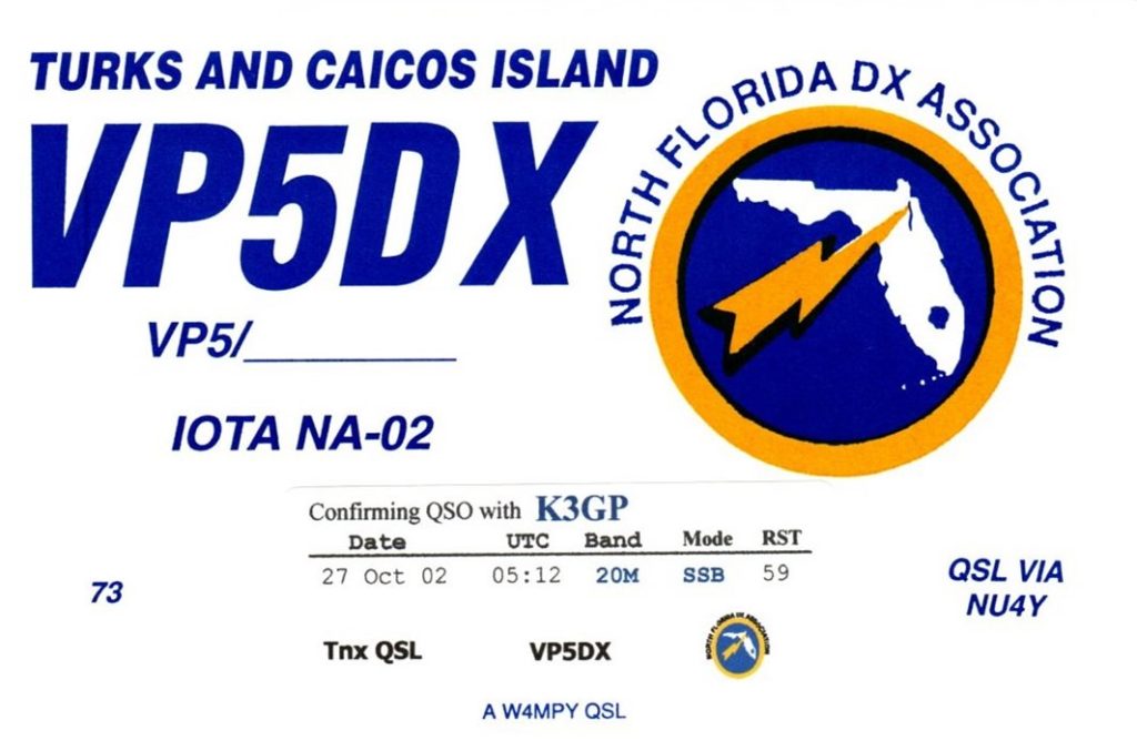 Turks and Caicos QSL Card