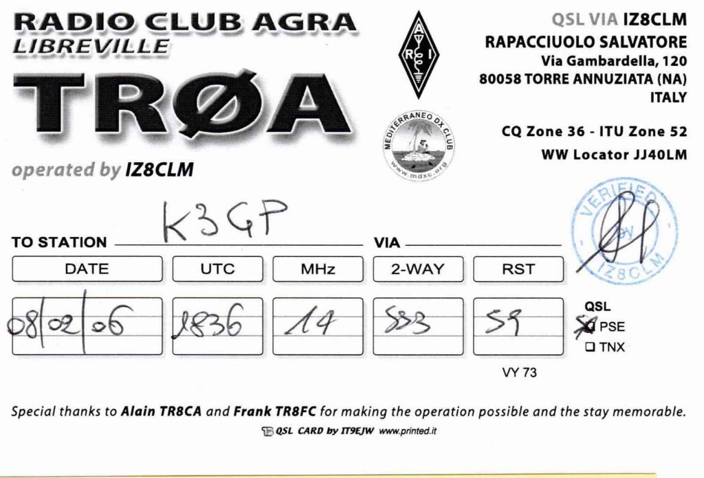 Andaman and Nicobar Island QSL Card