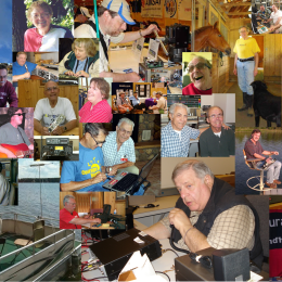 collage of ham radio operators