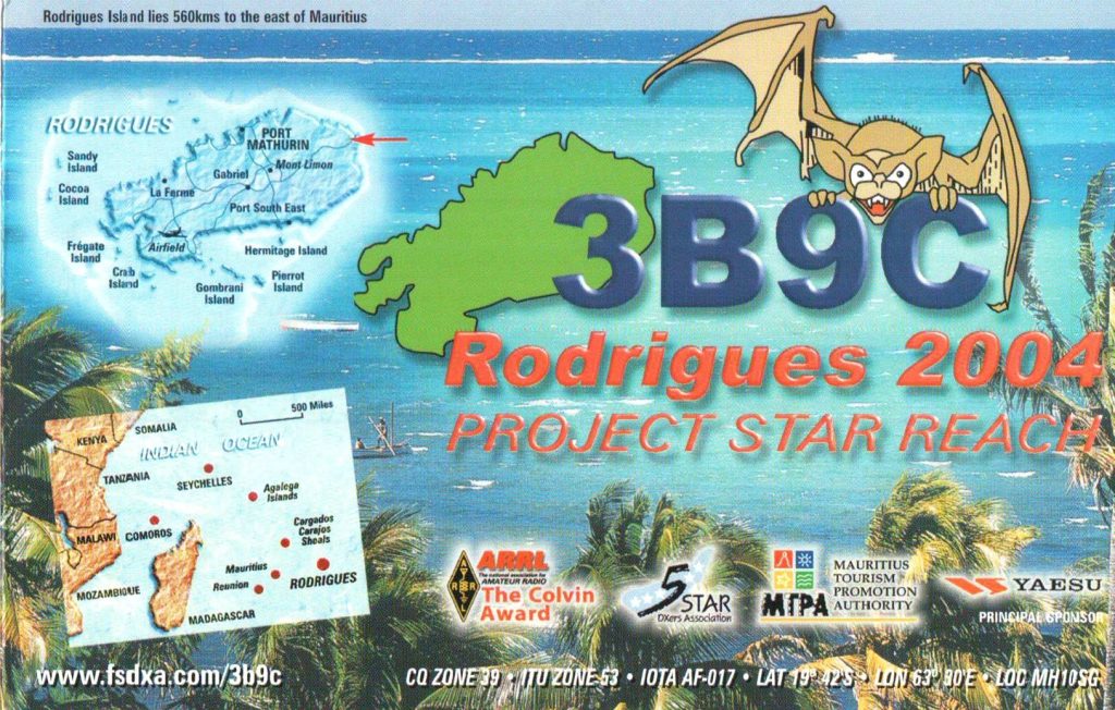 Rodrigues Island QSL Card