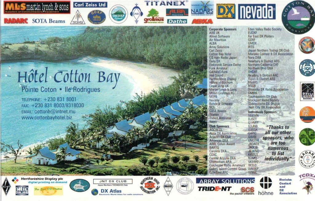 Rodrigues Island QSL Card