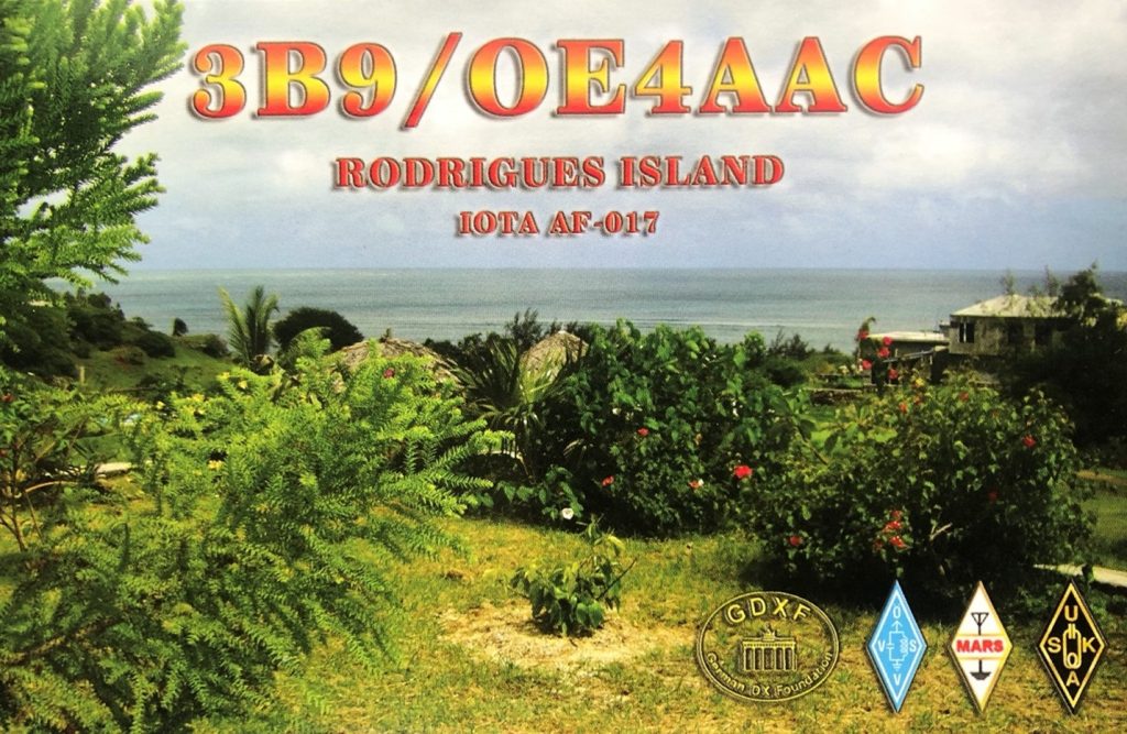 Rodrigues Island QSL Card