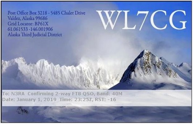 WL7CG QSL Card