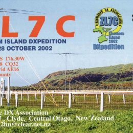 ZL7C Ham Radio QSL Card from Chatham Island