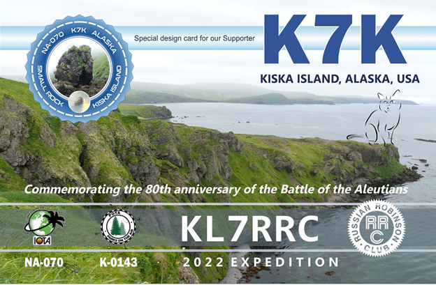 Kiska Island QSL Card