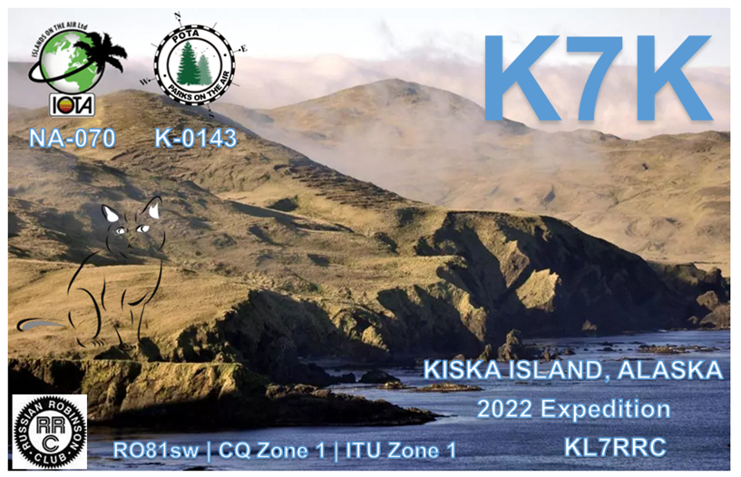 Kiska Island QSL Card