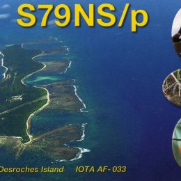 S79NS/p Ham Radio QSL Card from Seychelles