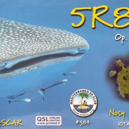 5R8UI Ham Radio QSL Card from Madagascar