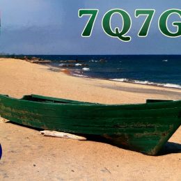 7Q7GM Ham Radio QSL Card from Malawi