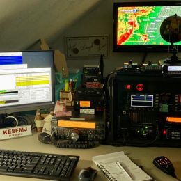 a weather radio station shack