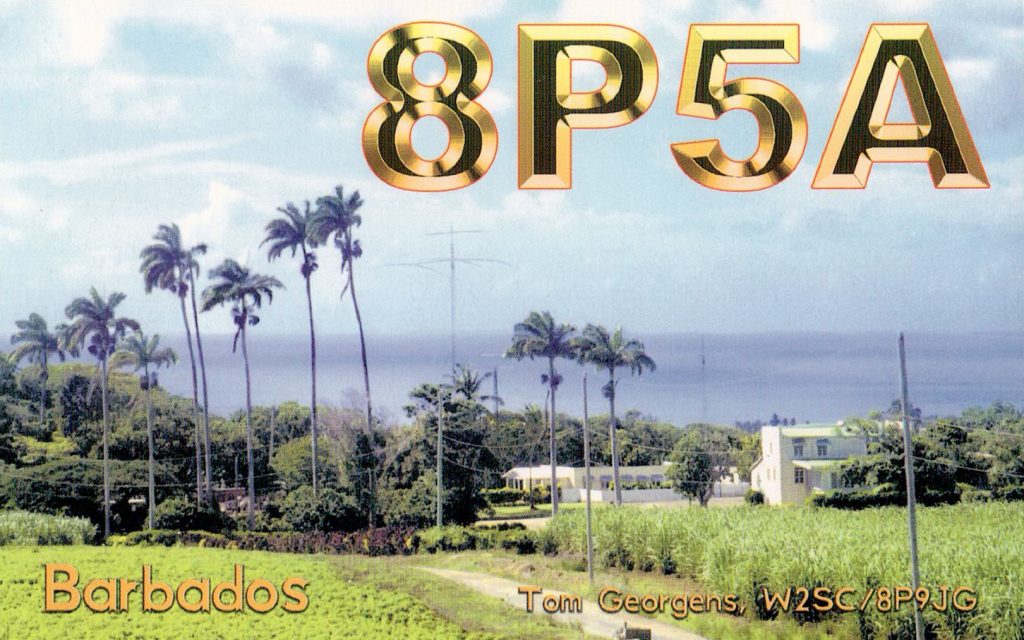 Barbados QSL Card photo