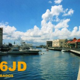 8P6JD Ham Radio QSL Card from Barbados